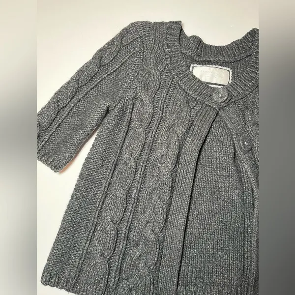 Vintage Charcoal AE Short Sleeve Babydoll Cardigan‎ 2 Button Twilight Core Sz S - Image 3