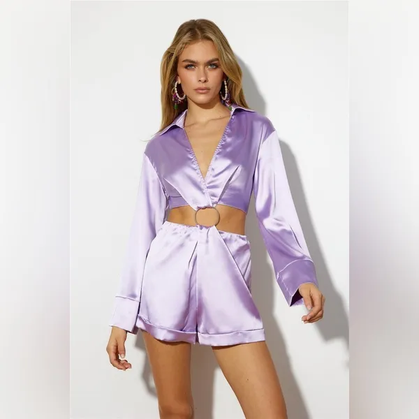 New Hello Molly TOPPED THE CHARTS ROMPER LILAC - Image 2
