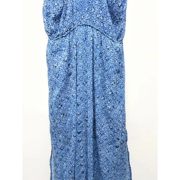 Abercrombie & Fitch Blue Maxi Sheer Dress Womens S Party Beachy Boho Vacation - Image 9