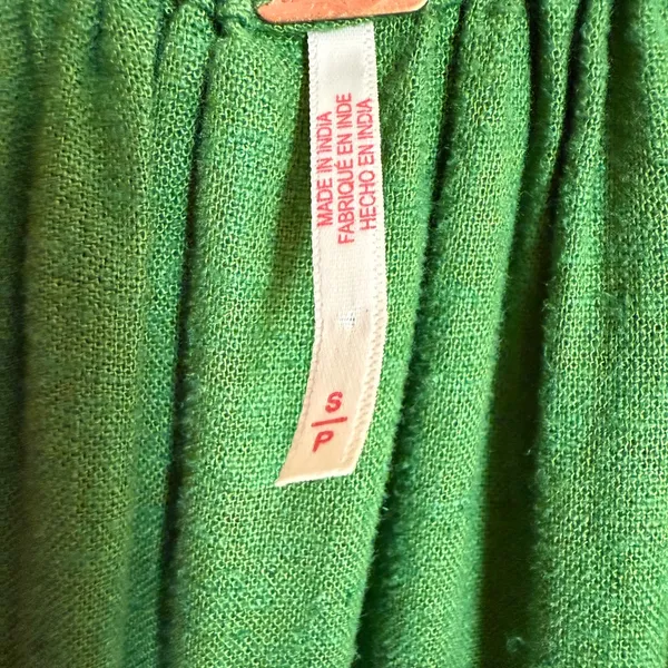Free people Green Button-Front babydoll peasant dress - Image 4