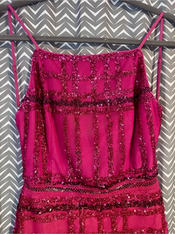 NBD | Natalie Mini Dress in Fuchsia, Small - Image 4