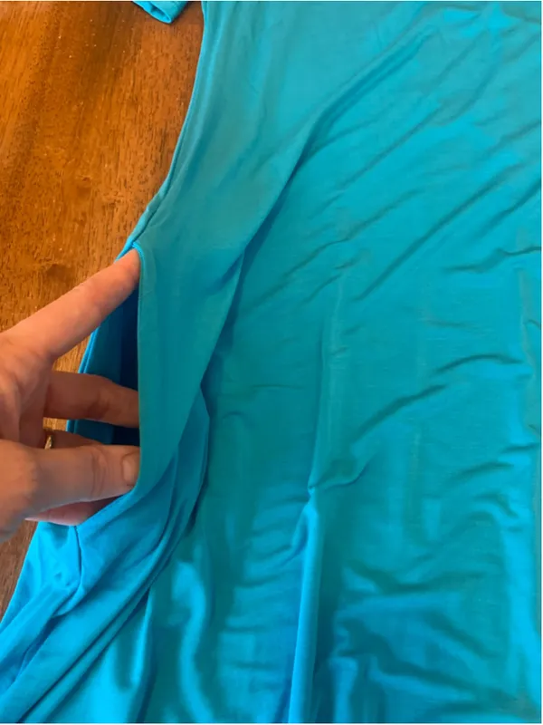 Women's Reborn J Blue Flutter Sleeve Dress Size L - Image 4