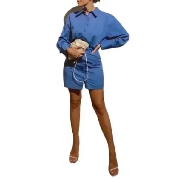 ✨Zara Blue Pleated Shirt Dress✨ - Image 4