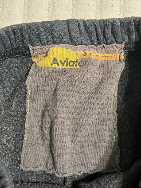 Aviator Nation Black Joggers with Rainbow Side Stripes - Image 3