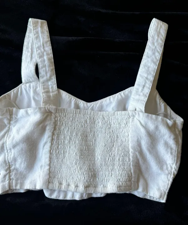 Abercrombie & Fitch White Linen Top - Image 3