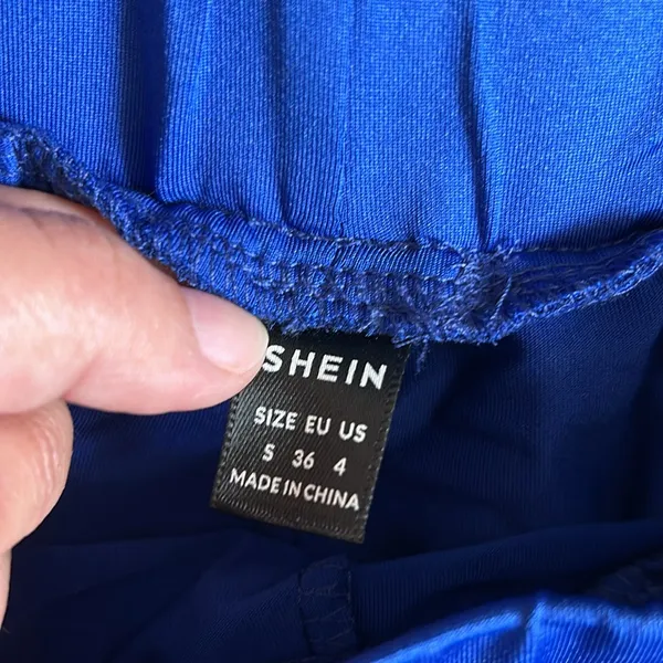 SHEIN maxi sheer blue skirt with shorts underneath - Image 3
