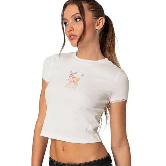 NWT Edikted Women's My Dear T-shirt Size Small - Image 9