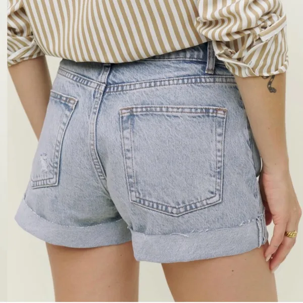 Reformation Charlene High-Rise Cuffed Jean Shorts - Image 3