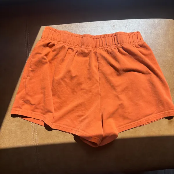 SHEIN Orange French Terry Elastic Waist Lounge Shorts with Pockets Small - Image 7