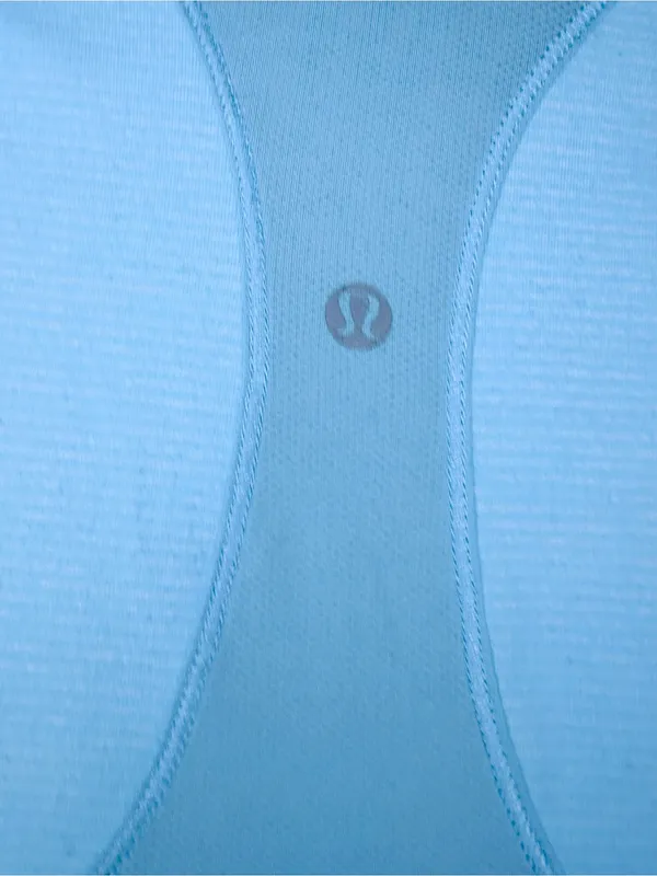 Lululemon Flash Forward Half Zip Size 4 Aqua Blue Thumbholes Reflective Mesh - Image 9