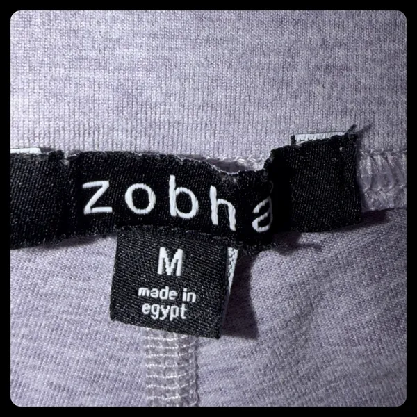 Zobha Leggings Women Medium Purple Gray High Rise Pockets Athletic Yoga - Image 2
