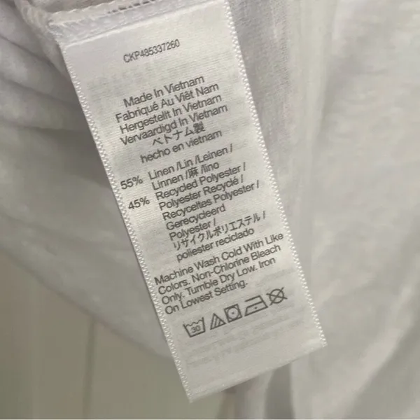 Madewell Linen-Blend Crewneck Oversized Tee White M - Image 5