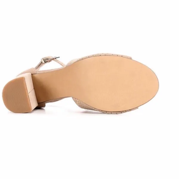NEW Reda Taupe Suede Sandal Open Toe Ankle Strap SZ-9 - Image 4