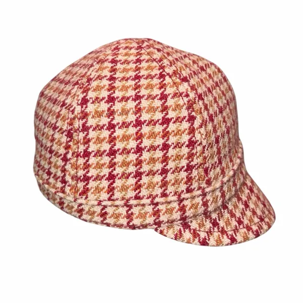 Goorin Bros. Wool Blend Houndstooth Newsboy Military Cadet Style Hat Cap Small - Image 6
