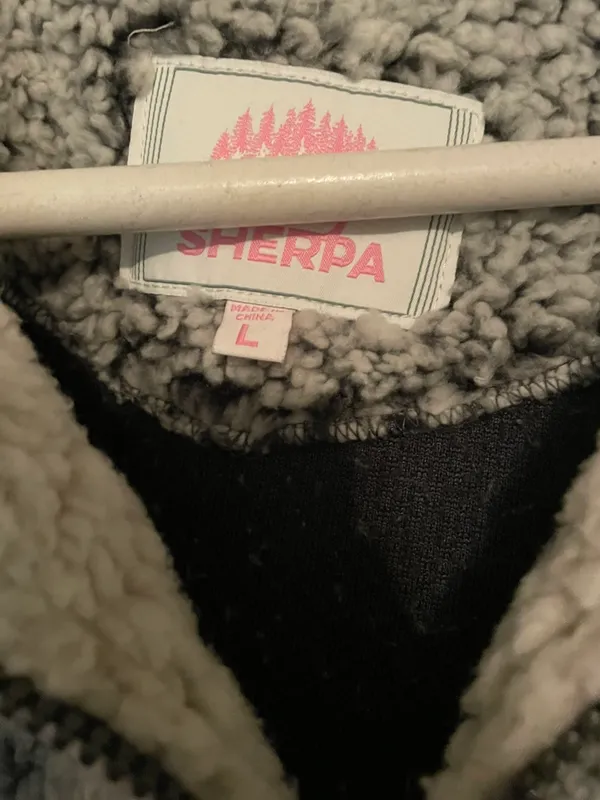Cozy Sherpa Pullover Gray Size L - Image 3
