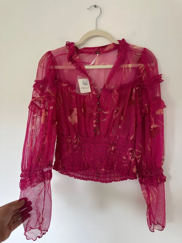 Free People Time for Shine Top Pink - Image 9