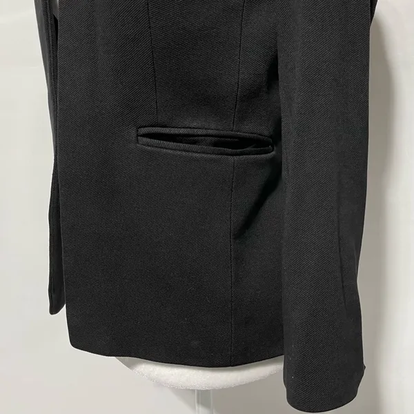 J Crew Stretch Twill Slim Fit Open Front Going Out Blazer CC274 Black Size 2 - Image 10