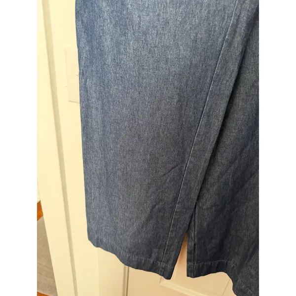 Who What Wear Womens 16 Dark Wash Denim High Rise Wide Leg Crop Pants NWT - Image 13