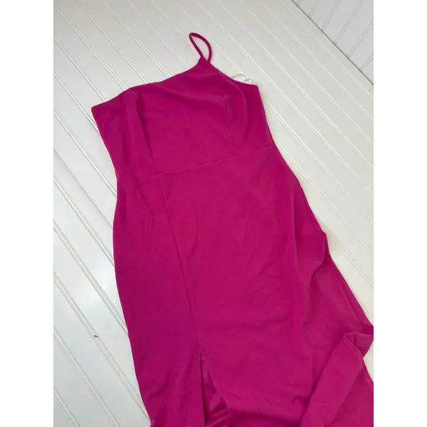 NWT Lulus Keeper of My Heart Magenta One-Shoulder Maxi Dress Wedding Size XL - Image 4