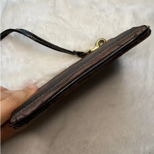 Coach Brown Wristlet - Image 3