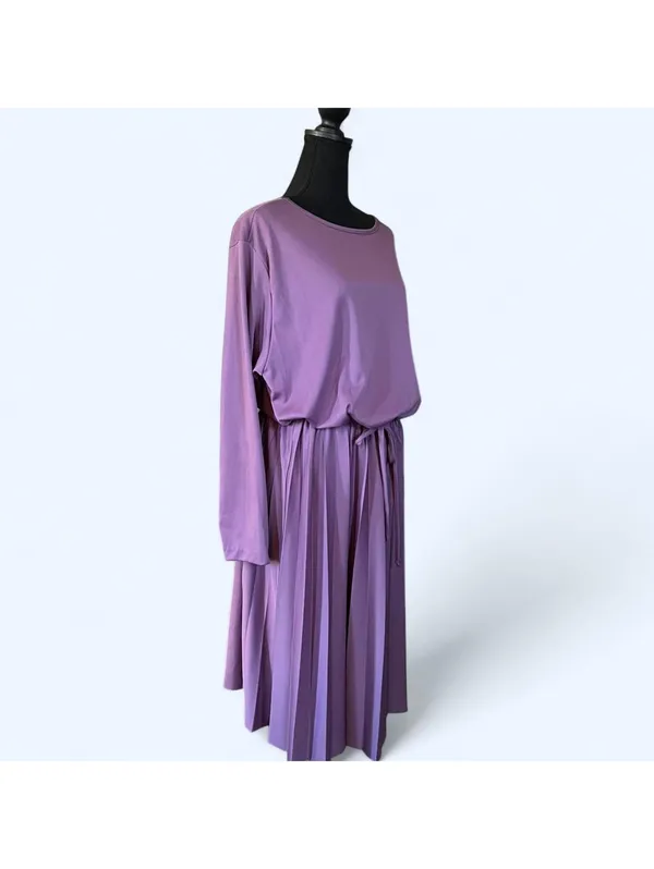 1970s vintage Blair lavender midi dress made in USA Size M/L 💜 - Image 3