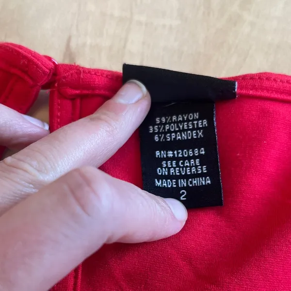 Torrid Square Neck Red Peplum Top 2X - Image 3