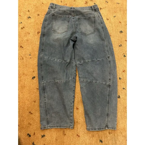 BCBGeneration Paneled Barrel Leg Denim Jeans Size 28 Contemporary Streetwear - Image 2