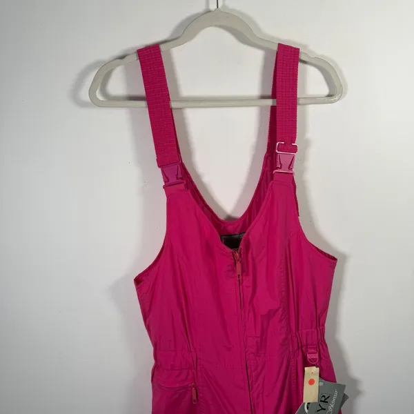 Skyr Vintage Pink Snow Bib Overalls Ski Outdoor Retro Winter NEW Womens Size 10 - Image 3
