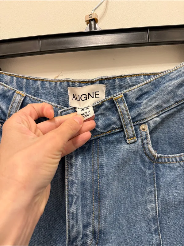 ALIGNE Courage Barrel Jeans Blue Size 26 - Image 3