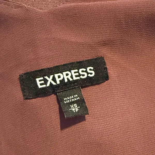 Express Womens XS Plum Purple Lace Trim V-Neck Cami Tank Top Adjustable‎ Straps - Image 3