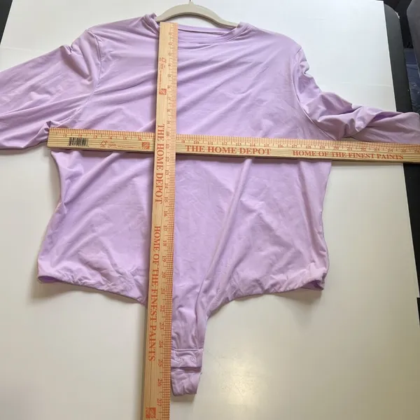 Skims 4x Long Sleeve Lavender Purple Bodysuit EUC - Image 6