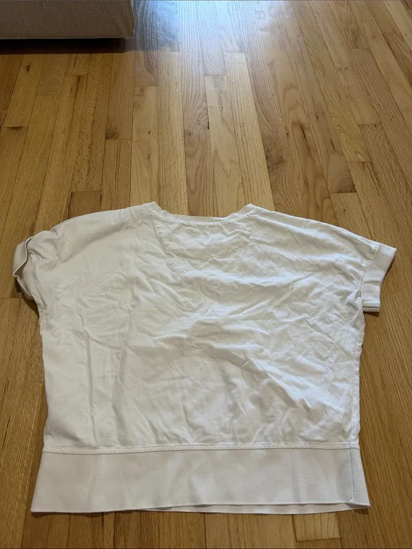 by Anthropologie White Peace Short Sleeve T-Shirt Sz S - Image 7
