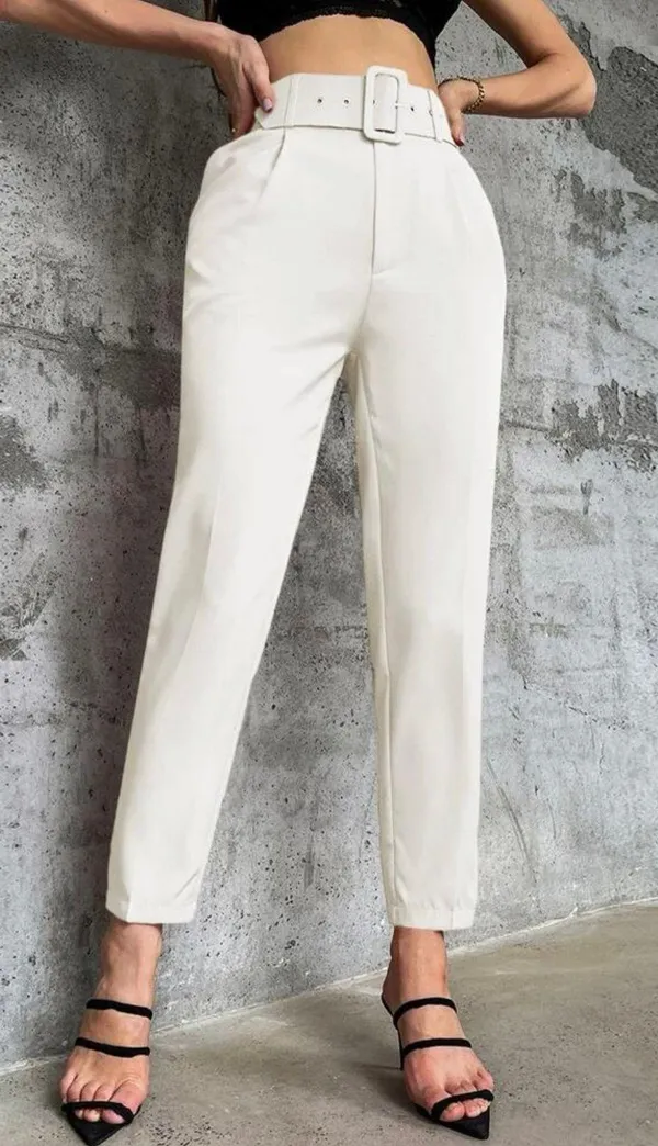 High Waisted Belted Pants - Image 2