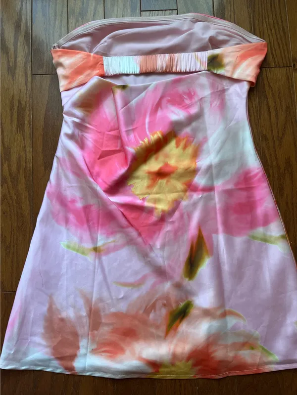 Beginning Boutique Dress Mini Floral Strapless - Image 3