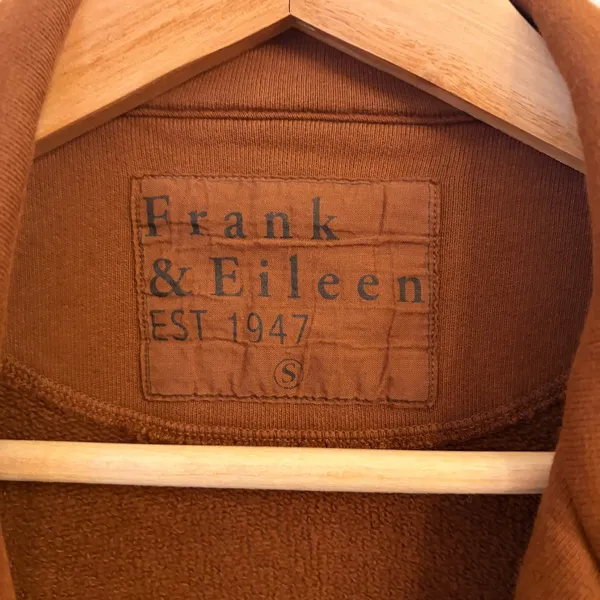 Frank & Eileen Belfast Peacoat S Cinnamon Brown Triple Fleece Preppy Minimalist - Image 4