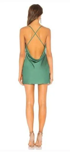 Lovers and Friends Boa Mini Dress in Green XS - Image 2
