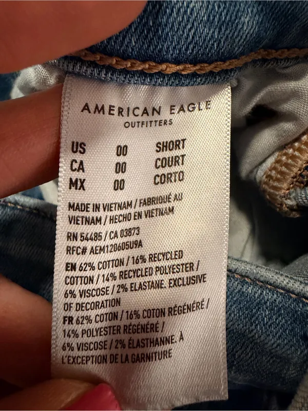 American Eagle Outfitters Light Wash Distressed Flare Jeans - Image 5