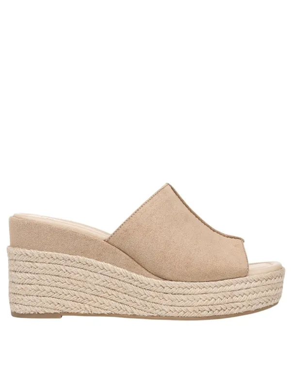 NWT Lifestride Platform Wedge Sandal Slip-On Biscotti Beige Brown 7.5M - Image 4