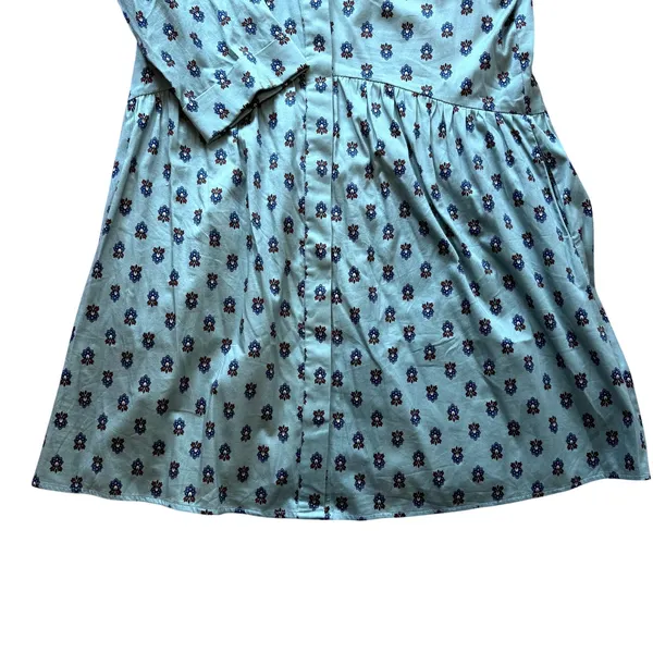 Tuckernuck Slate Blue Half Drop Royal Shirt Dress Size Large - Image 5