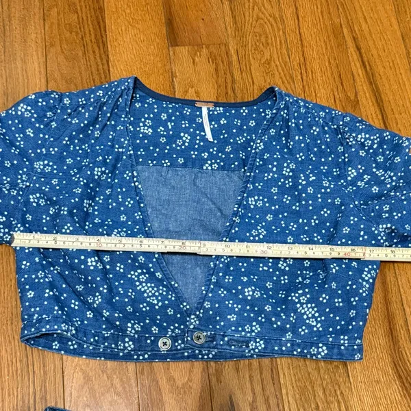 Free People Wild Heart Floral Wide Leg Pant Crop Top Set Sz‎ 10 - Image 10