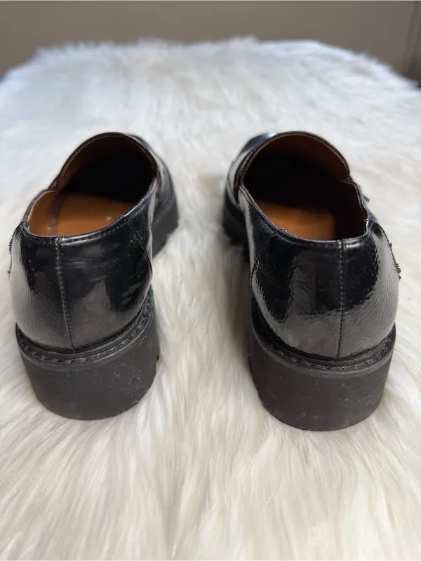Franco Sarto Black Patent Leather Brindy Platform Loafers - Image 4