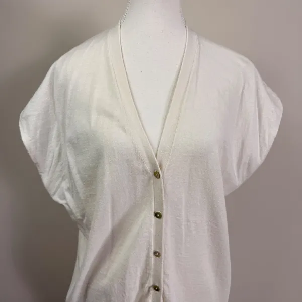 Colorush Studio Jixy Cotton Silk Cashmere Button Front Maxi Dress Cream Small - Image 6