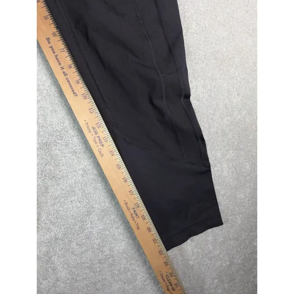 lululemon cropped black leggings size 12 no front seam - Image 7