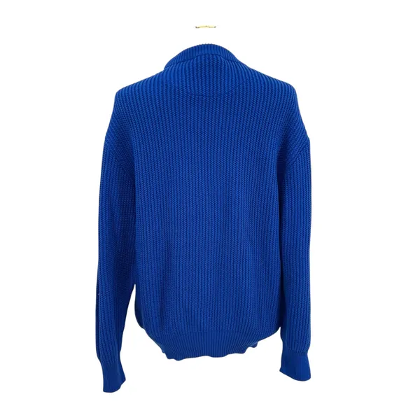 Bogner Vintage Sweater Ribbed‎ Knit Cotton Acrylic Blend Blue Size US 10 - Image 6