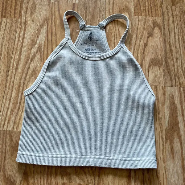 NEW Free People FP Movement Happiness Runs Crop Tank in Stone Eagle - XS/S - Image 3