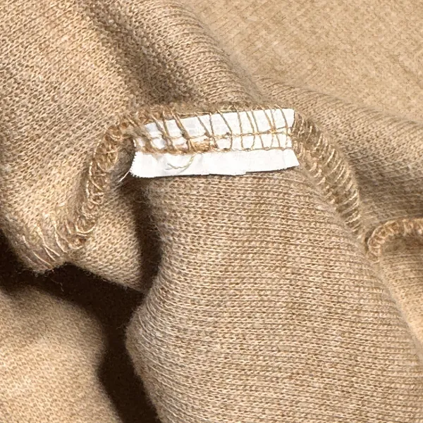 ZARA Camel Knit Sweater Crew Neck Short Sleeve A-Line Dress‎ Size Small S - Image 4