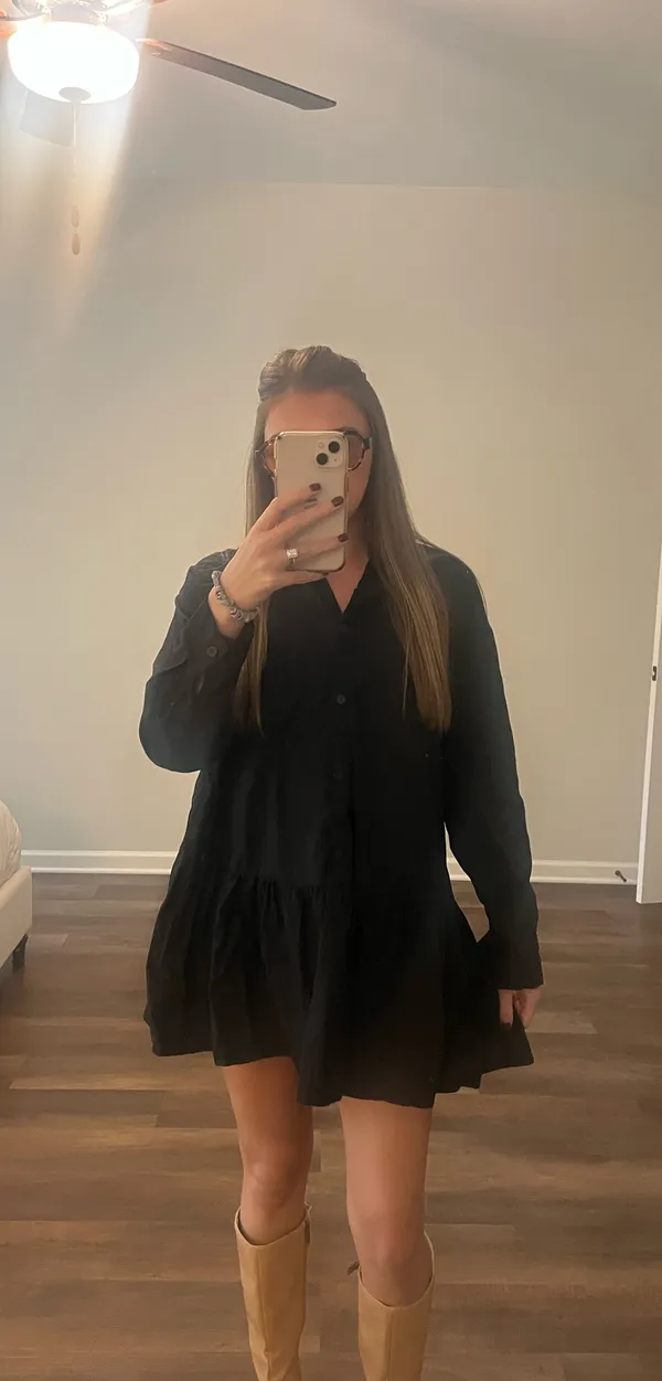 Black fab'rik Dress Mini Ruffle - Image 2