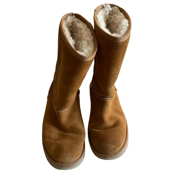 Koolaburra by UGG Women's Brown Suede Sheepskin Lined Faux Fur Koola Tall Boots - Image 4