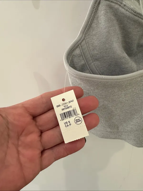Aerie Superchill Seamless Corset Tank Top Longline Bra NEW Gray Size Small - Image 9