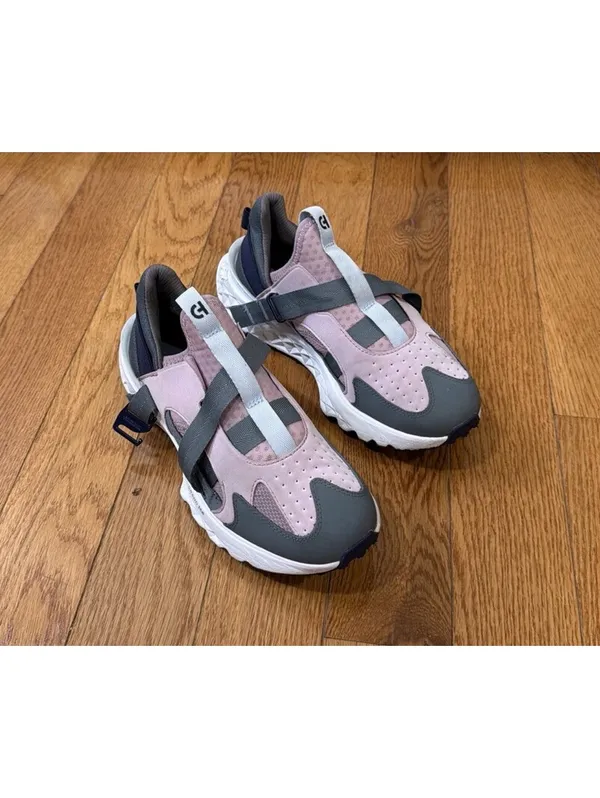 Women's Size 8 COLE HAAN ZERØGRAND Monk Strap Running Shoe Pink Gray Athletic - Image 2